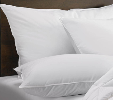 Down pillows in soft, medium and firm support