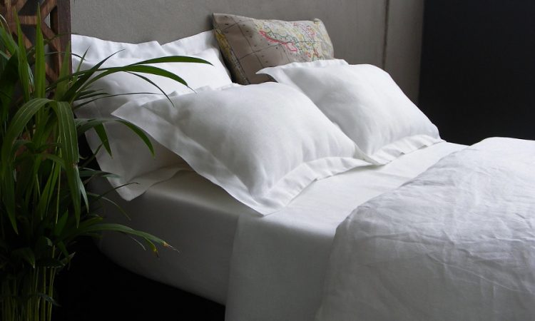 White Yin Yang bed linen by Falucca Fine Linen